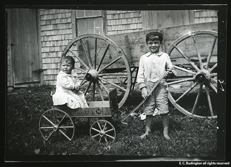 Boys with Dairy Wagon