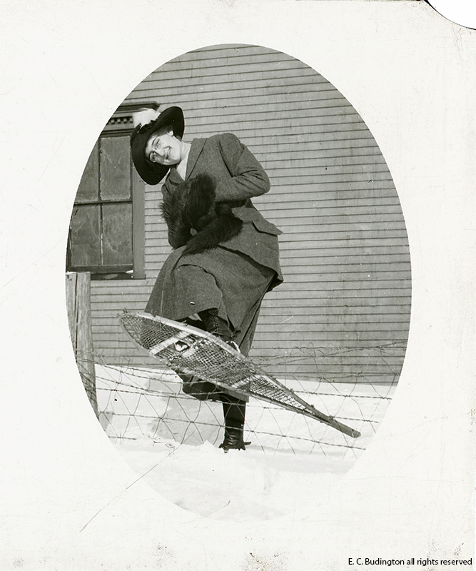 Girl Snowshoeing